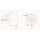 Incremental rotary encoder ISC5008-001G-3600BZ1-5-30F, 3600imp/rev, 5-30VDC, fi50mm, shaft 8mm, Push-Pull, Yumo