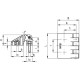 Hinge CFD.48 B-M5-p-M5x17 - through holes for countersunk screws and space