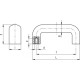 M.843/140-SST-M8 CLEAN holder - white color