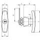 Užraktas su T formos rankena CSMT.50 - rakinamas, technopolimeras