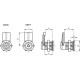 Lock with bolt CQT/T-32-24 AE-V0 - with socket key, technopolymer