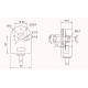 Incremental rotary encoder HKT3008-001G-1024B-5L, 1024imp/rev, 5VDC, fi30mm, hole 8mm, Push Pull, Yumo