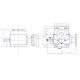 WSH35 screw jack, gear ratio 10:1 with built-in trapezoidal nut 26x5 (through screw), motor connection 105/14