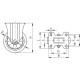 Fixed wheel fi 100mm rubber with mounting plate, load capacity 180 kg RE.G2-100-PSL-H