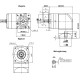 HPZS90-04MB NEMA34 right angle planetary gearbox 1:4 motor shaft 14mm