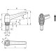 Adjustable handle MRX.100-SST-p-M12x70 - stainless steel threaded pin