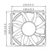 Fan cover with PG120 filter 120x120mm plastic RoHS