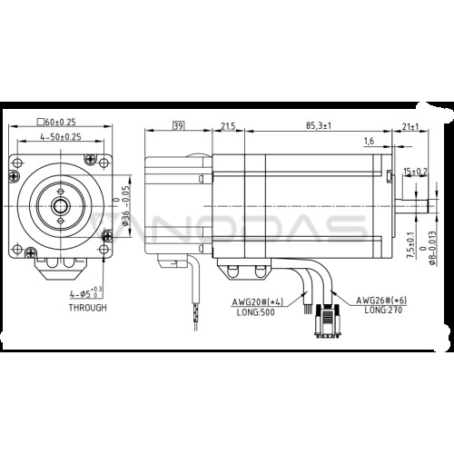 CS-M22430-B Hybrid Servo Stepper Motor - 3Nm With Brake