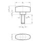 Stainless steel thumb screw GN 433-A4-26-M6-16-MT - stainless steel aisi 316