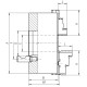 Steel lathe chuck - Type 3544-315-11 (DIN 55029)