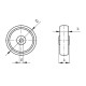 100mm polyurethane wheel, load capacity 170 kg RE.FF-100-RBL