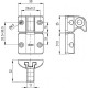 Lock Snap BMS.L-32-25-CH4 - closing Snap lock with manual release lever