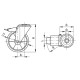 Swivel wheel fi 80mm polyurethane with a brake with a mounting hole, load capacity 200 kg RE.F5-080-FSF-N