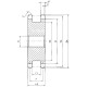 Chain wheel for 2 units hind, 08A-1 (1/2) z19