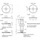 Stainless steel swivel foot GN 41-80-M20-150-D0-UK - Swivel foot