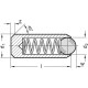 Stainless steel ball latch GN 614.3-2-NI - with ball, smooth body