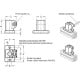 Connector with face plate GN 162.3-B18-2-NI - Connector with stainless steel face plate