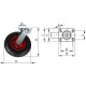 Inflatable swivel wheel fi 80mm with mounting plate, load capacity 120 kg SC 80