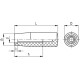 Non-rotating handle I.780/80-M10-MD - technopolymer detectable by metal detectors