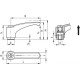 Adjustable handle ERM.63 A-M8-C2 - clamping element made of black oxide steel, orange threaded hole