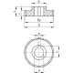 Gear wheel ZCL-1.0-32-A12-K - module 1.0, hub with through hole and keyway