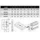 End connector plate M12 for profile 30x60