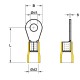 KOIM5Y M5 ring terminal, insulated, yellow, for cable, 4-6mm2, tin-plated, straight