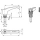 Safety adjusting handle ERS.44 p-M6x25 - threaded pin made of black oxide steel