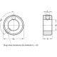 Retaining ring GN 705-80-E-ZB - Retaining ring, galvanized galvanized