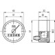 Digital-Analog speed indicator PW12-000.08-D - with positive drive, technopolymer housing