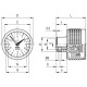 Rankenėlė su įmontuotu analoginiu greičio indikatoriumi MBT.50-GA11-0100-D - su gravitacine pavara, technopolimeriniu korpusu
