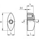 Wing nut CT.476/30 FP-M5 - brass boss, threaded hole, through hole