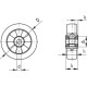 200mm polyurethane wheel, load capacity 700 kg RE.F2-200-RSL