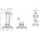 Adjustable pressure foot GN 638-21-M12-34-NV - stainless steel