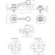 Stainless steel lever with cam GN 918.6-40-SK-L - axial repulsion