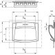 EPR.90-PF-AE-V0-C1 cassette holder - snap-in mounting / certified, self-extinguishing black technopolymer