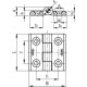 CFM.50-SH-6 hinge - through holes for countersunk head screws