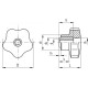 Knob VC.254/60 B-M10 - duroplast