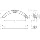 Lanko rankena GN 565.4-20-160-A-RS – raudonas aliuminis