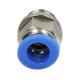 Tiesi kištukinė pneumatinė jungtis, 8 mm skersmens žarnai, G 1/4 M, nikeliuotas žalvaris