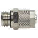 Straight screwed pneumatic hose connector, fi 10x8 mm, G 1/4 GZ, nickel-plated brass