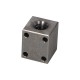 Trapezoidal nut, left, square, steel, with holes CQF 12X3L