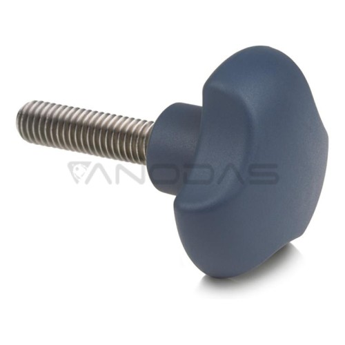 Solid knob VTT.40 SST p M8x20 MD threaded pin made of AISI 304