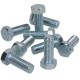 Screw DIN 933 M10x10 class 8.8 steel galvanized white (100 pcs.)