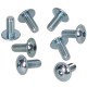 Screw with hexagon socket, washer head ISO 7380-2 M6x16 class 10.9, white galvanized (100 pcs.)