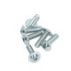 Screw with hexagon socket, washer head ISO 7380-2 M6x25 class 10.9 galvanized white (100 pcs.)