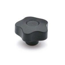 VCT.63 AZ-M10-C9 knob - galvanized steel boss, threaded hole, with black cap