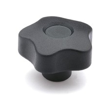 VCT.63 B-M12-C9 knob - brass boss, threaded hole, with black cap