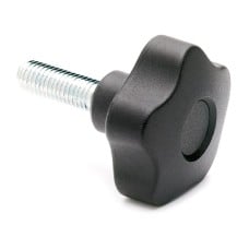 VCT.63 knob p-M10x40-C9 - threaded pin made of galvanized steel, with black cap