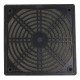 Fan cover with PG120 filter 120x120mm plastic RoHS